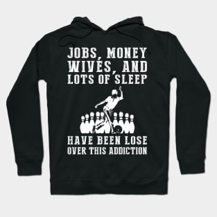 Rolling Strikes, Sacrificing Sleep: The Epic Bowling Addiction Tee! Hoodie